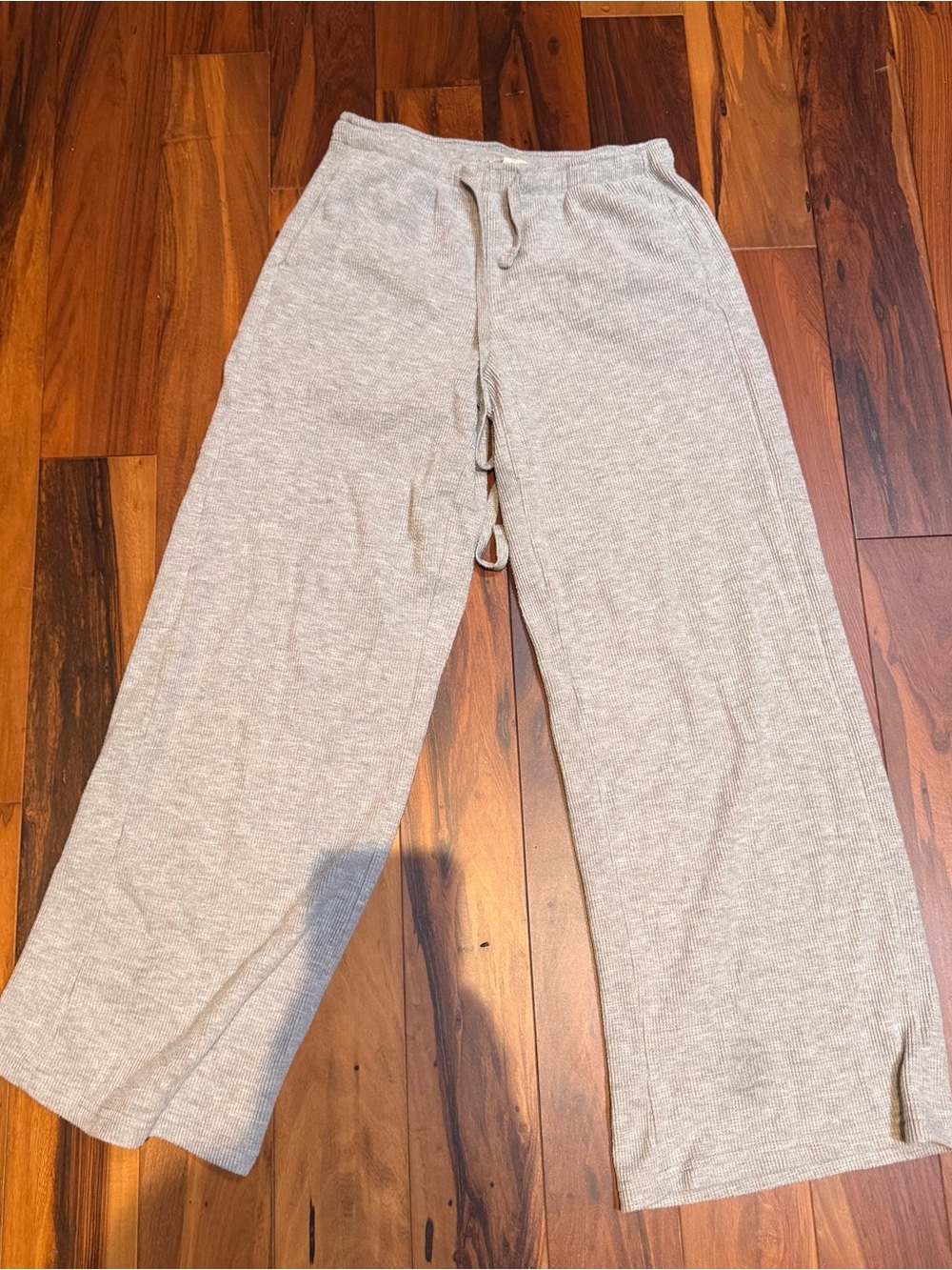 shosho Light Gray Kids Wide-Leg Sweatpants